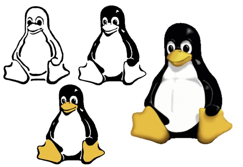 Linux penguin design prototypes