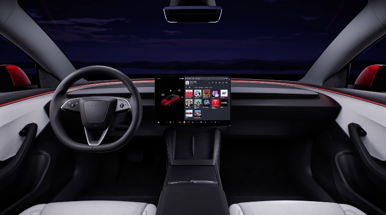 tesla model 3 cabin