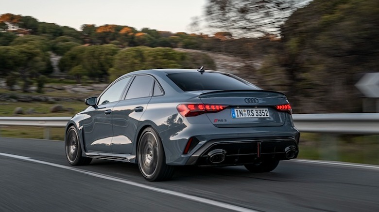 Audi RS 3 rear end driving