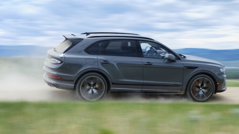 Bentayga Speed side profile on autocross course
