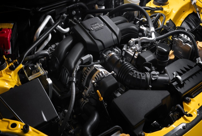 Engine bay of 2026 Toyota GR86 Yuzu Edition