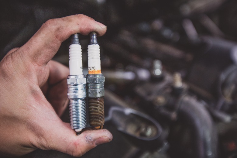 New versus old spark plug