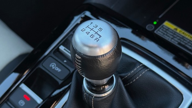 2025 Acura Integra A-Spec six-speed manual shift knob