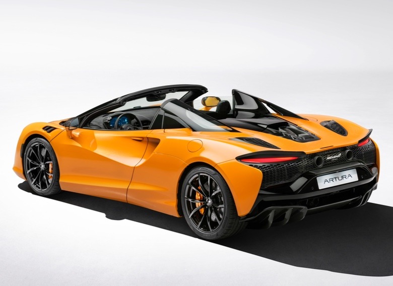 McLaren Artura Spider rear quarter orange