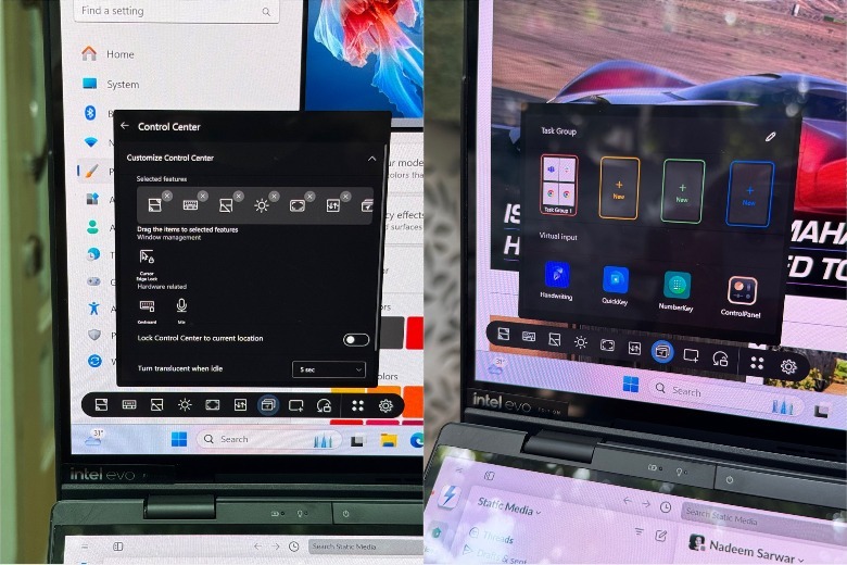 Controls on Asus ZenBook Duo (2024)