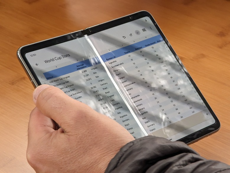 Google Pixel Fold in-hand