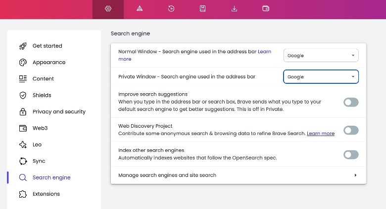 mac change default search engine brave