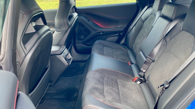 Rear seat of the Dodge Charger Daytona sedan