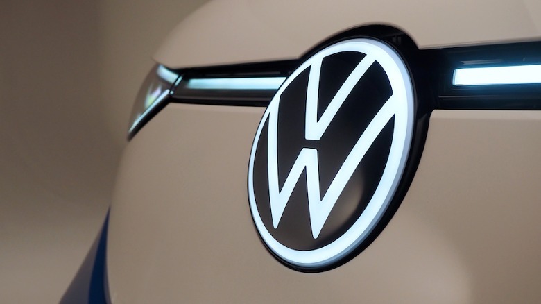 Glowing VW logo