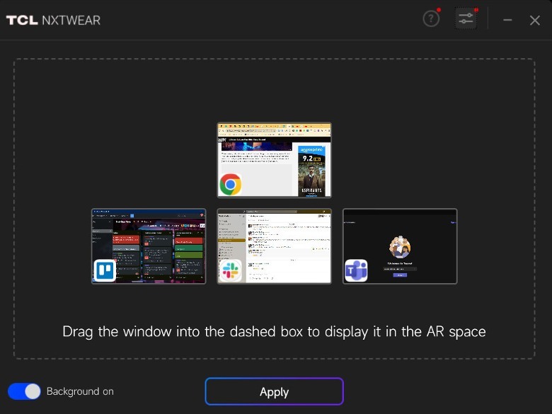 screenshot TCL NXTWEAR