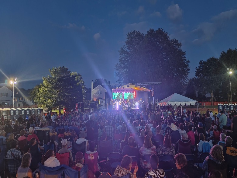 musicians on a stage