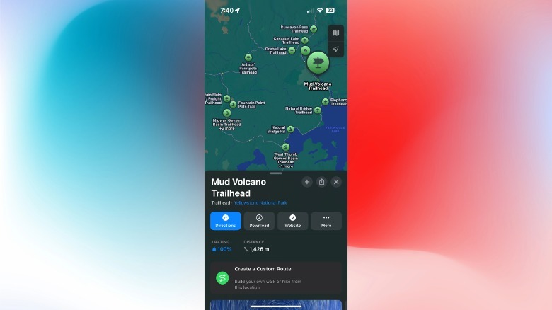Custom route in Apple Maps