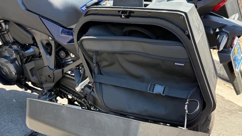 Honda NT1100 side case with custom luggage