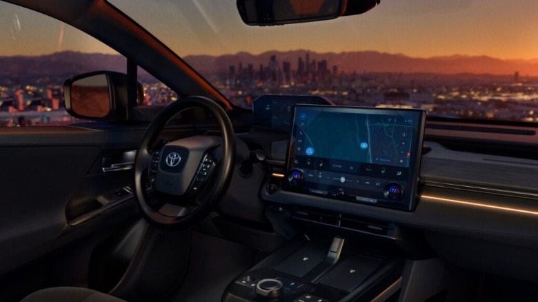 Toyota CH-R interior dashboard with infotainment screen
