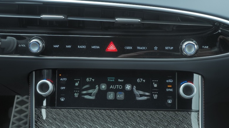 HVAC and shortcut controls