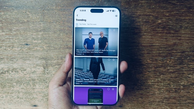 Inoreader news cards
