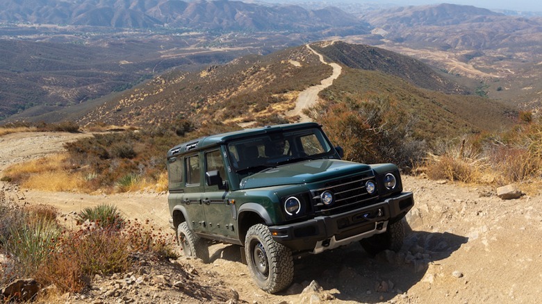 Grenadier climbing dunes