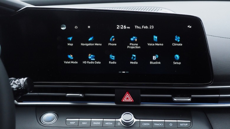 Elantra Limited infotainment screen