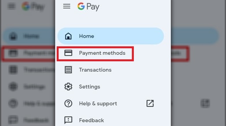 Google Pay payment methods