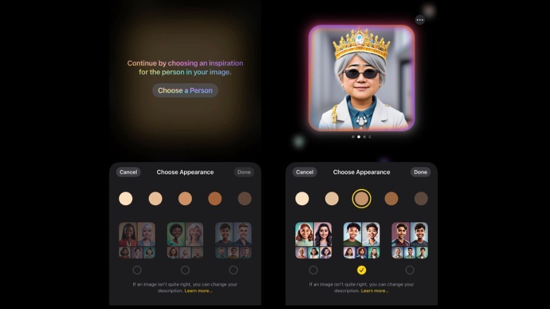 iPhone Image Playground app lets you pick an appearance for an image