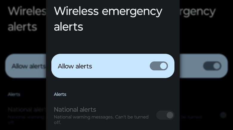 Android emergency alerts