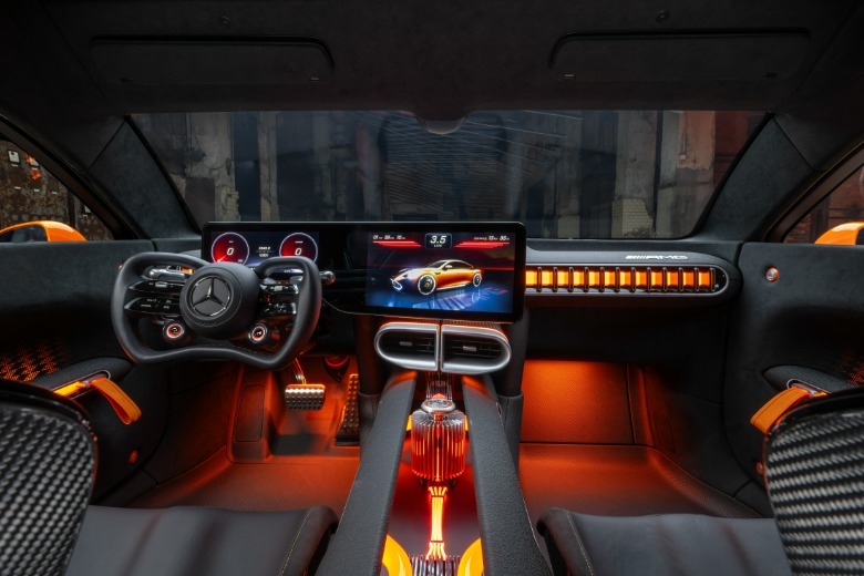 Interior dashboard of Mercedes-AMG GT XX Concept car