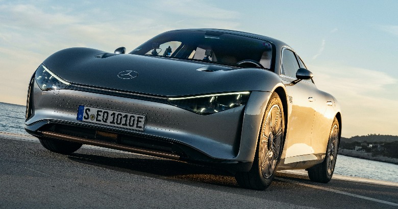 Mercedes-Benz VISION EQXX on beach
