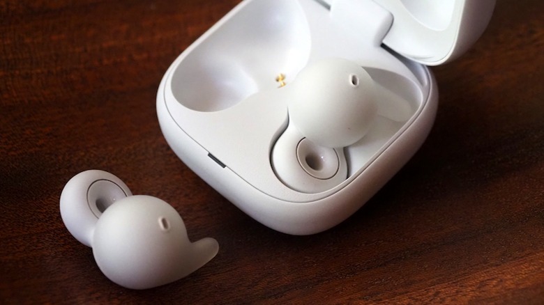 Sony LinkBuds Open earbud outside case