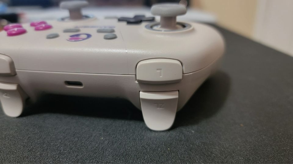 left triggers and USB-C port on GameSir Nova controller