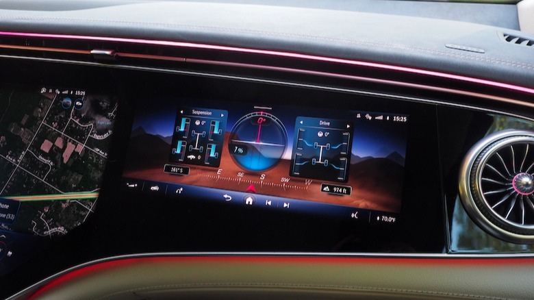 EQS SUV Hyperscreen front passenger display