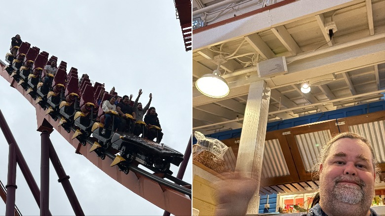 Two photos of moving subjects