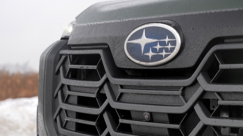 Subaru badge on 2026 Outback grille