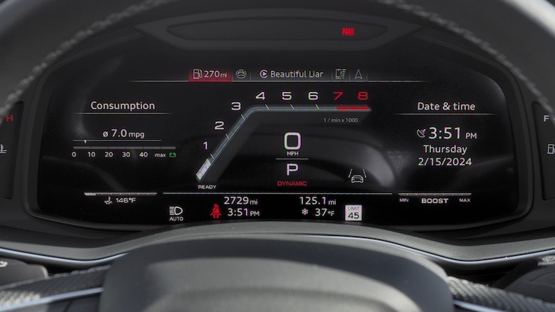 Audi SQ7 gauge cluster