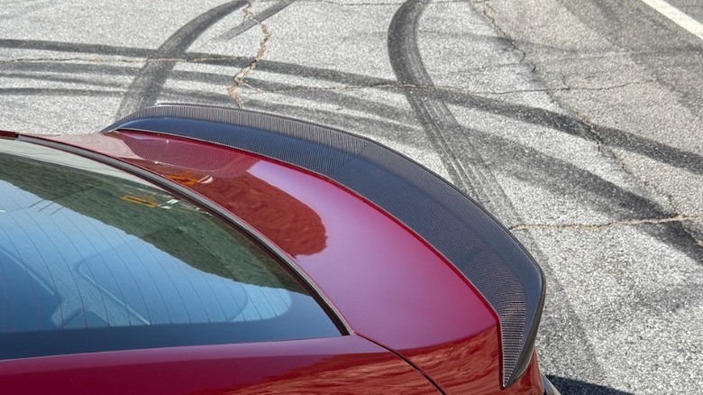 Carbon fiber rear spoiler