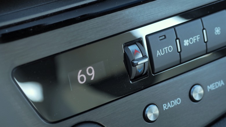 Climate controls close-up