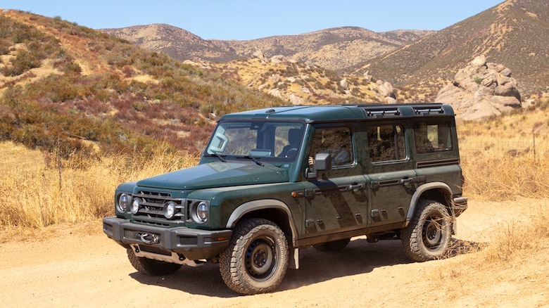 Grenadier parked off-road