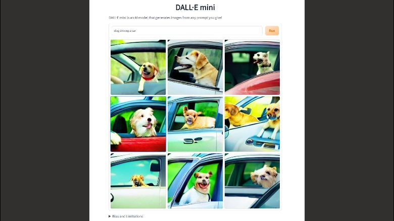 screenshot of DALL-E mini