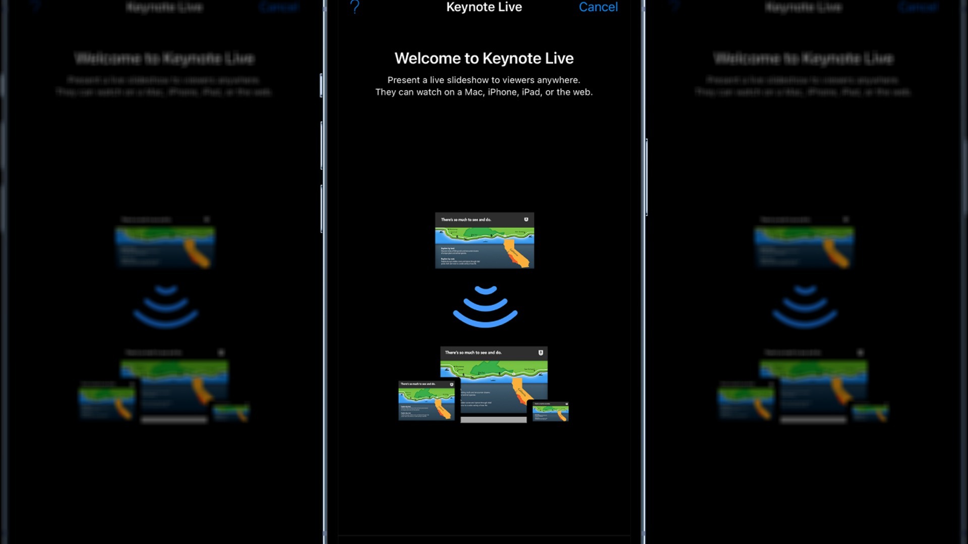 Keynote app live