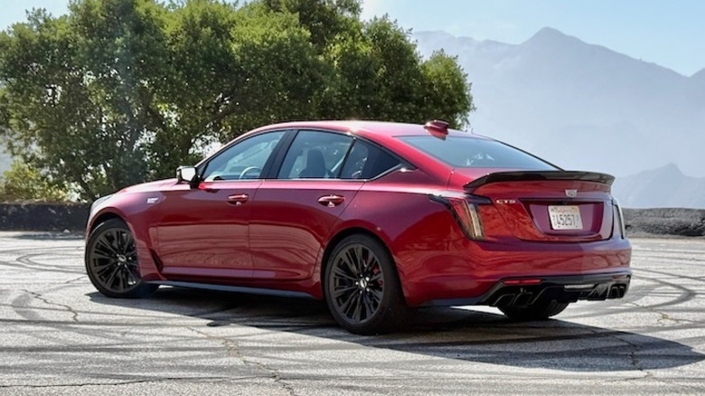 2025 Cadillac CT5-V Blackwing parked in the mountains