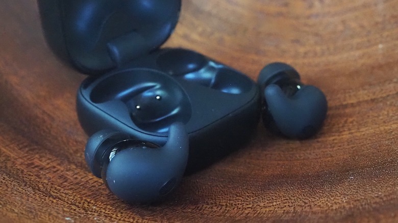 LinkBuds Fit outside case open closeup