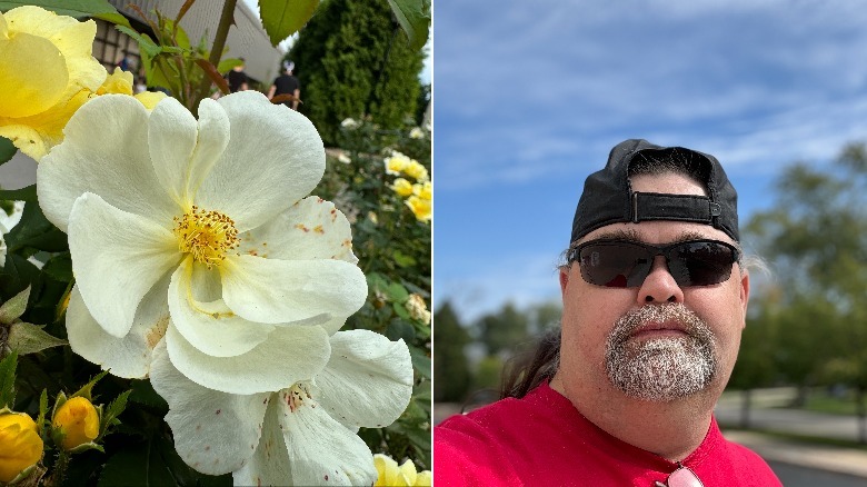 Selfie and a flower