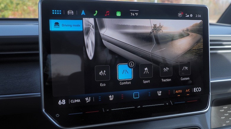 Drive mode screen