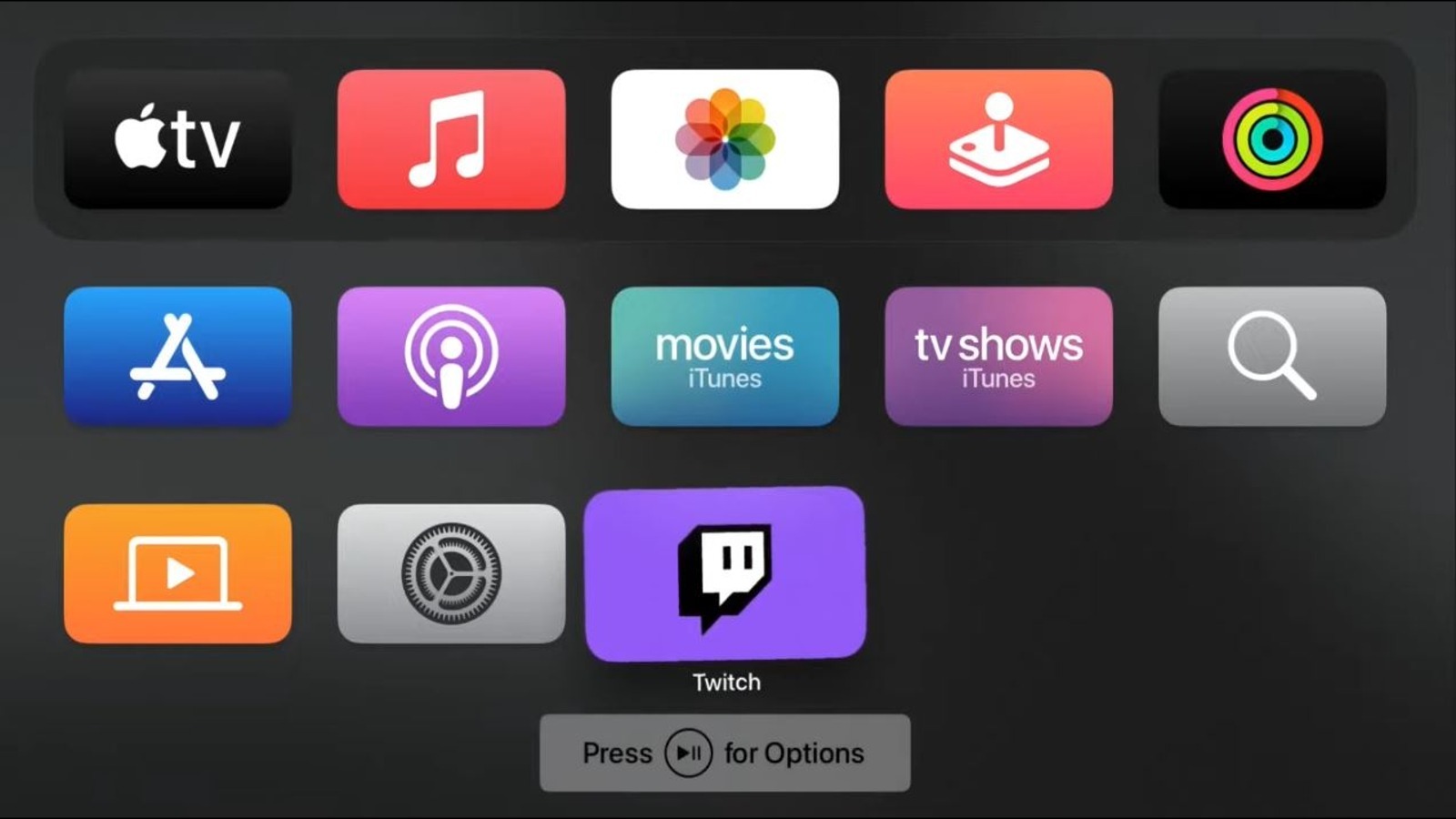 Apple TV app options