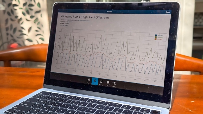 Benchmark test on MacBook Air