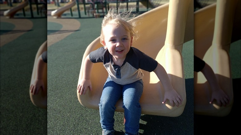 Child on slide