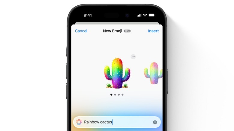 Creating Genmojis on iPhone.