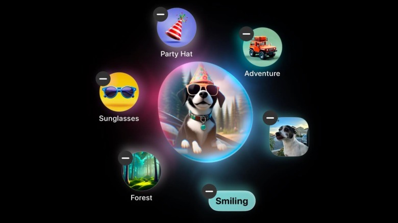 Author used a photo of her pet dog and added additional concepts to generate an AI image