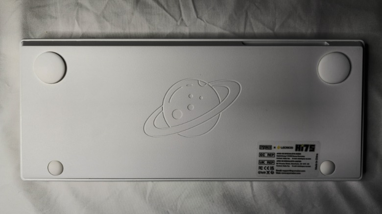 The bottom of the LeoBogHi75 keyboard