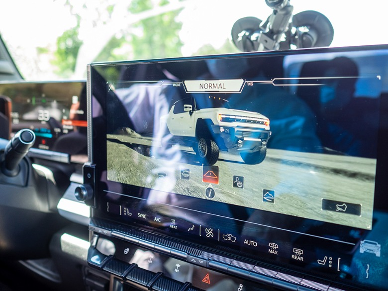 2021 GMC Hummer EV center console touchscreen