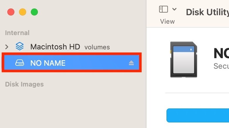 Disk Utility storage devices